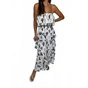 NEW SKEMO seaweed tier dress in black